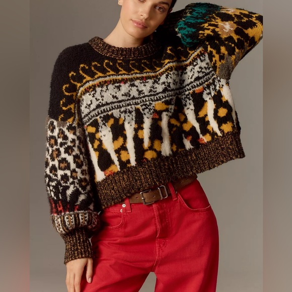 Pilcro Relaxed Crew-Neck Sweater